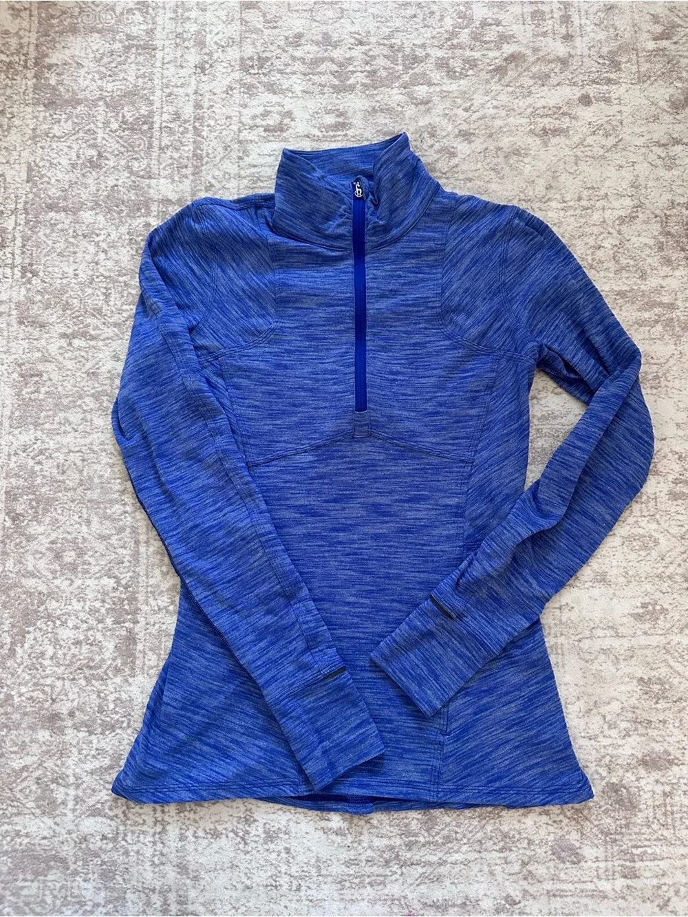lululemon athletica Royal Blue Quarter-Zip Heathered Pullover